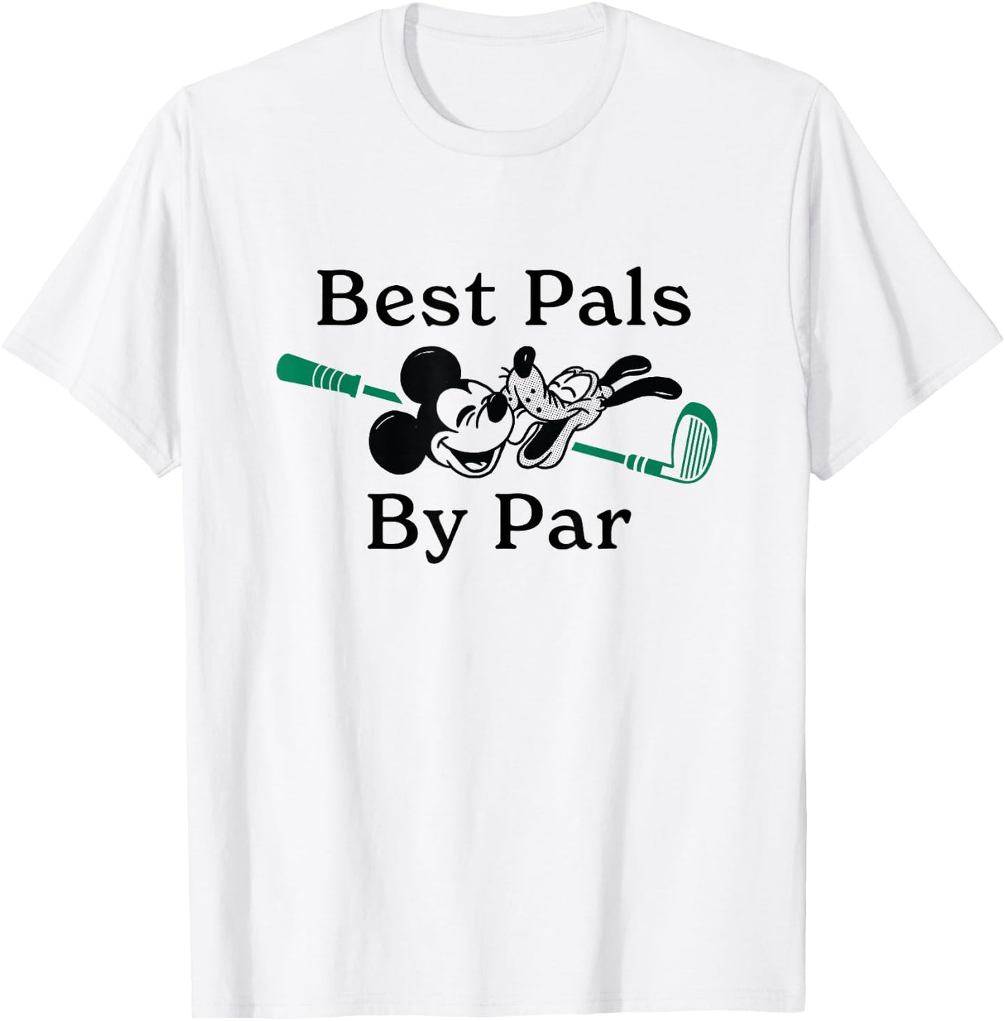 Disney Mickey And Friends Best Pals By Par Mickey Pluto Logo T-Shirt - T-Shirt | White