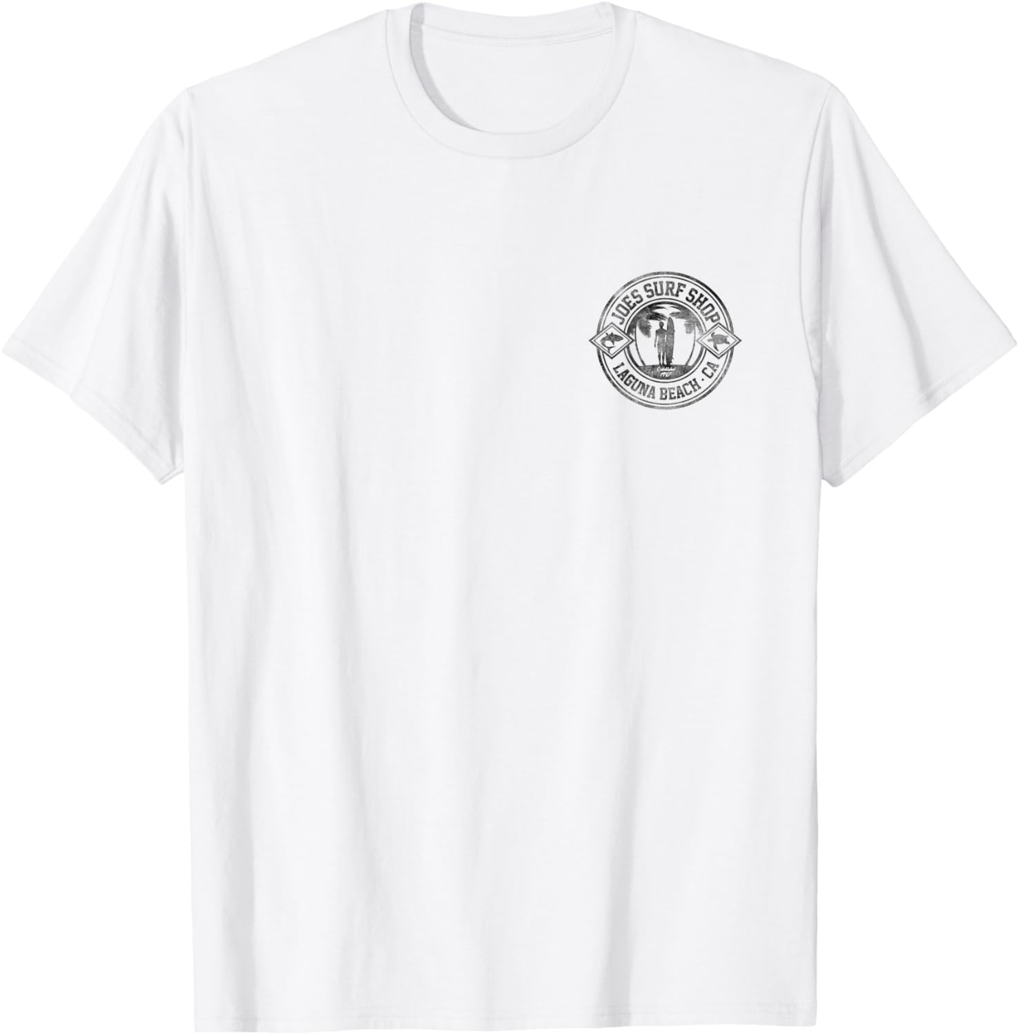 Joe's Surf Vintage Surfer on the Beach Graphic Men Women Kids T-Shirt - T-Shirt | White