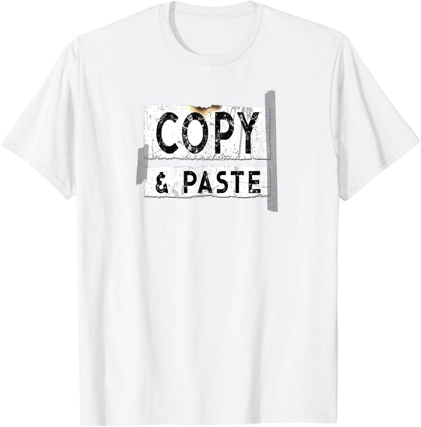 Copy & Paste Computer Geek T-Shirt - T-Shirt | White
