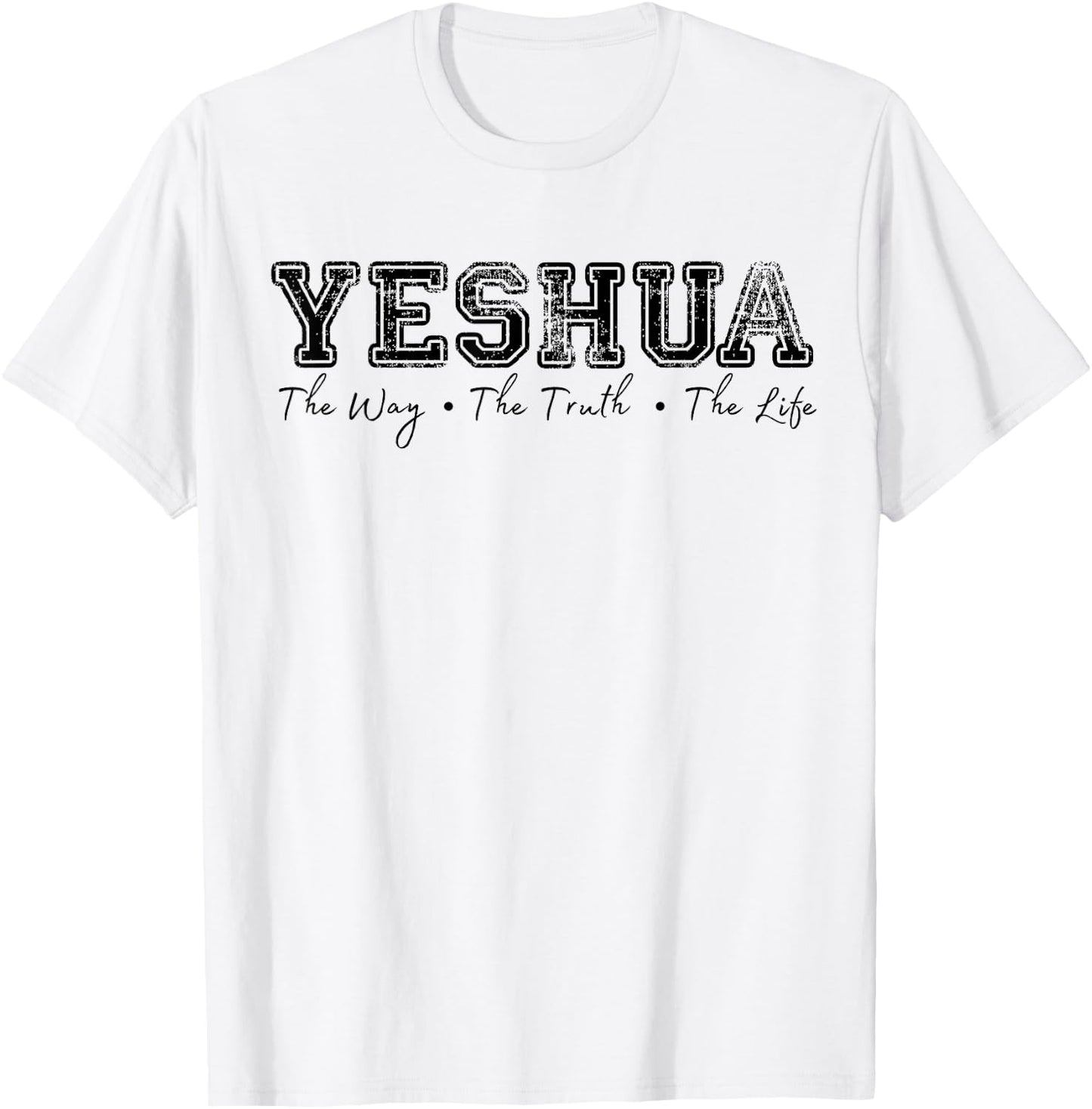 Yeshua , Christian, Aesthetic Christian, Jesus Apparel T-Shirt - T-Shirt | White