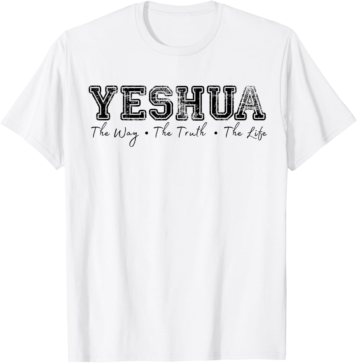 Yeshua , Christian, Aesthetic Christian, Jesus Apparel T-Shirt - T-Shirt | White