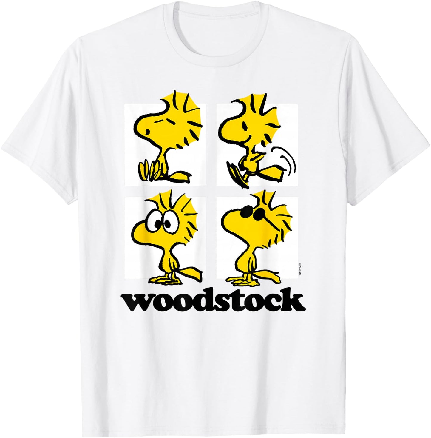 Peanuts - Woodstock Grid T-Shirt - T-Shirt | White