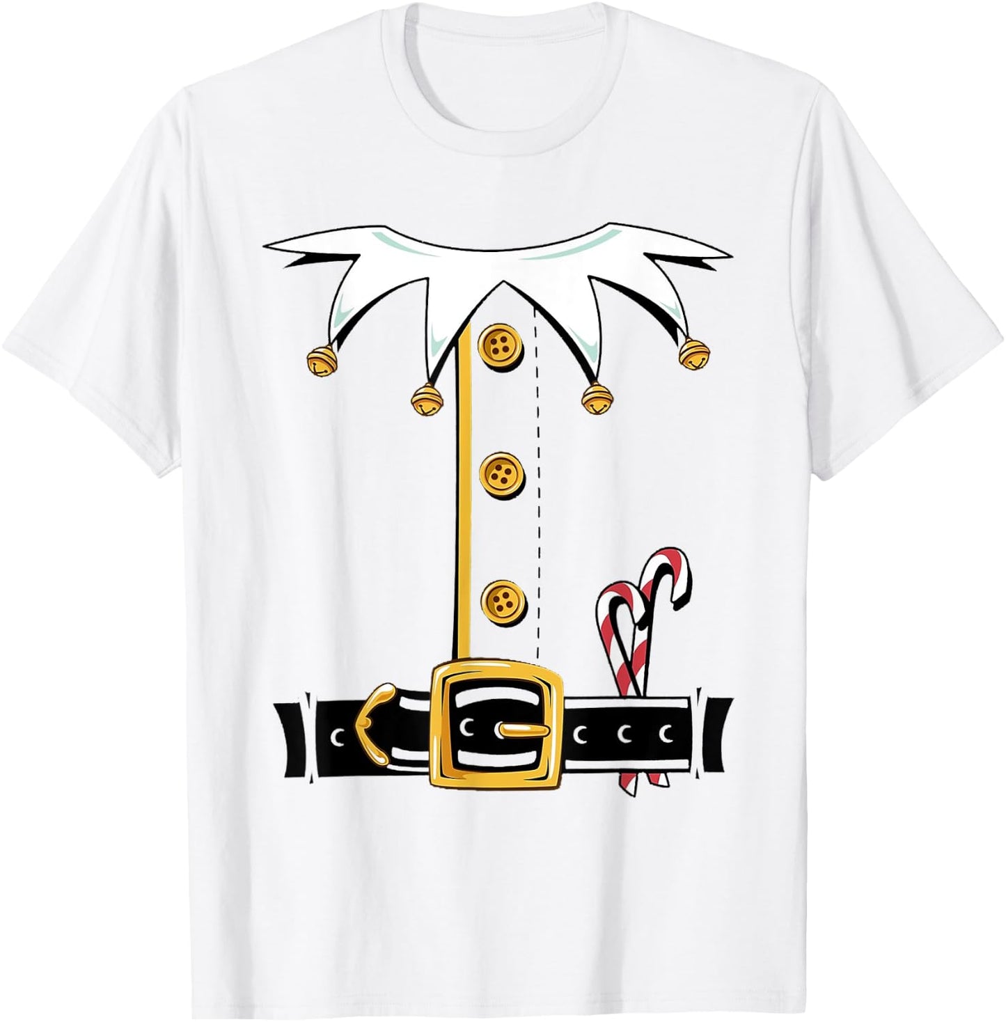 I'm An Elf Candy Cane Funny Elves Halloween Costume Outfit T-Shirt - T-Shirt | White