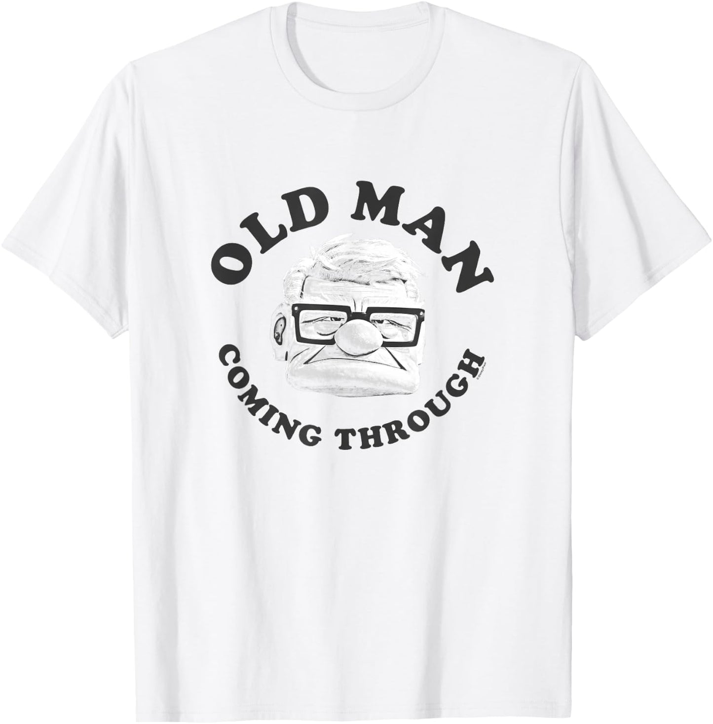 Disney Pixar Up Old Man Coming Through Vintage Carl Face T-Shirt - T-Shirt | White