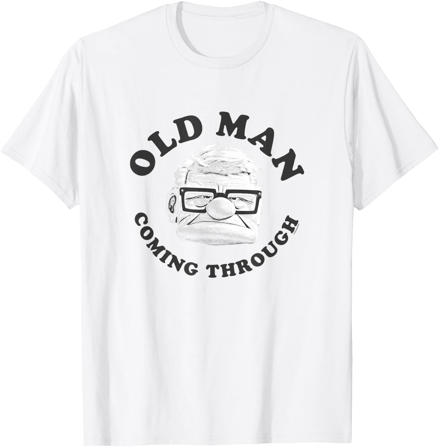Disney Pixar Up Old Man Coming Through Vintage Carl Face T-Shirt - T-Shirt | White