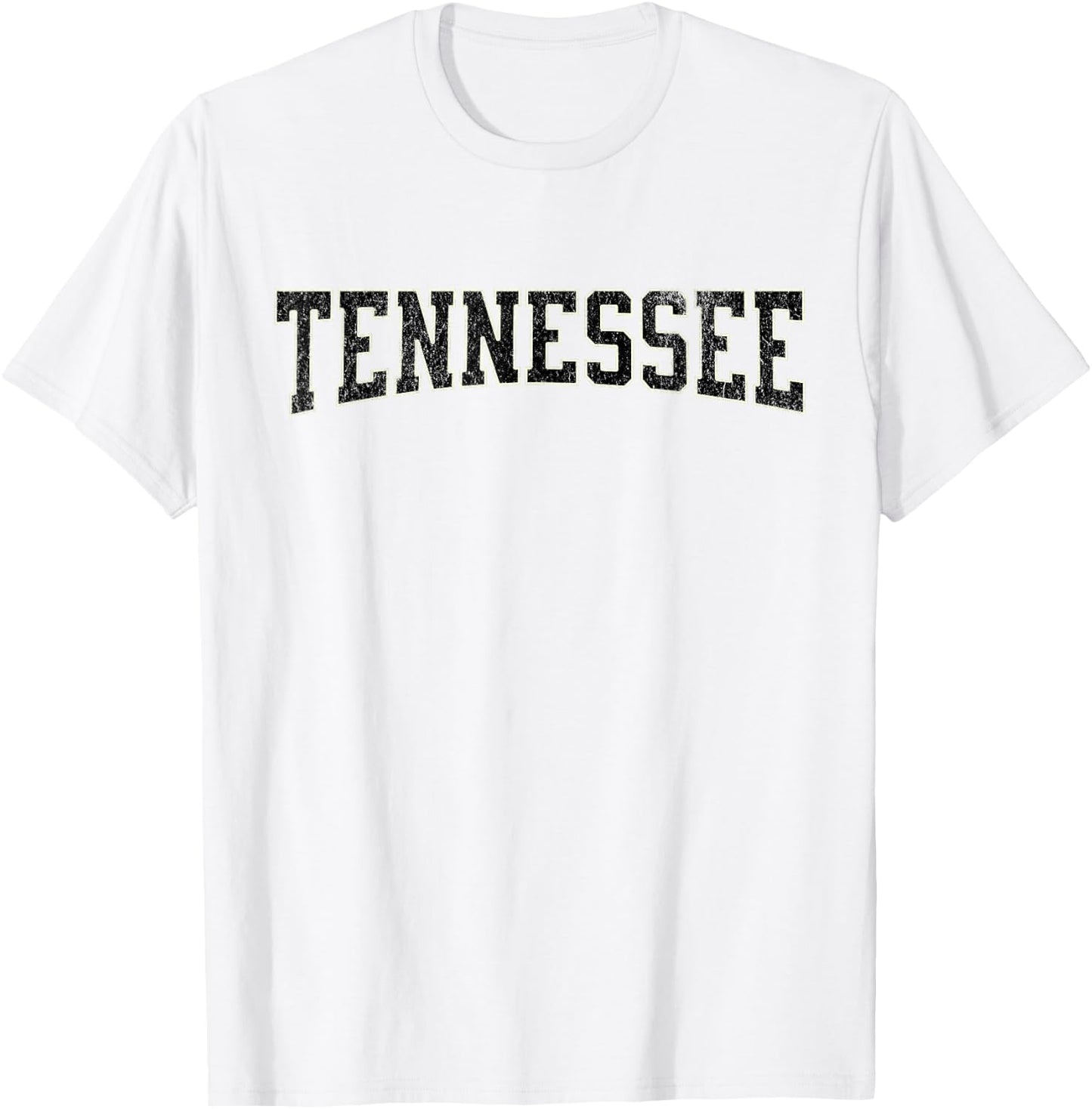 Vintage Tennessee Distressed Print on Orange T-Shirt - T-Shirt | White