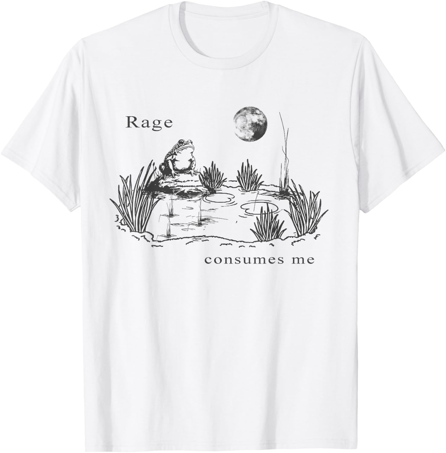 rage consumes me frog funny Vintage Frog nature T-Shirt - T-Shirt | White