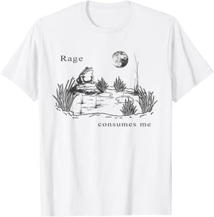 rage consumes me frog funny Vintage Frog nature T-Shirt - T-Shirt | White