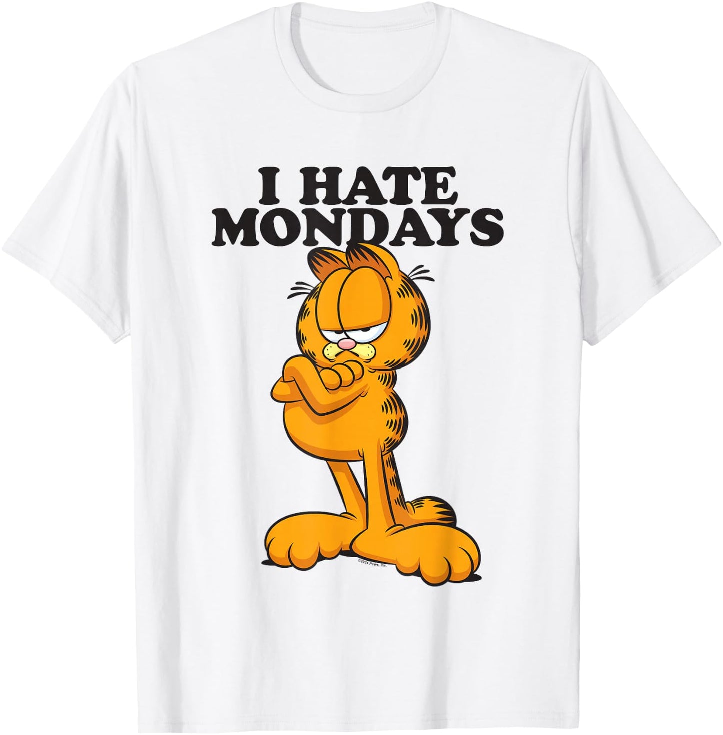 Garfield I Hate Mondays T-Shirt - T-Shirt | White