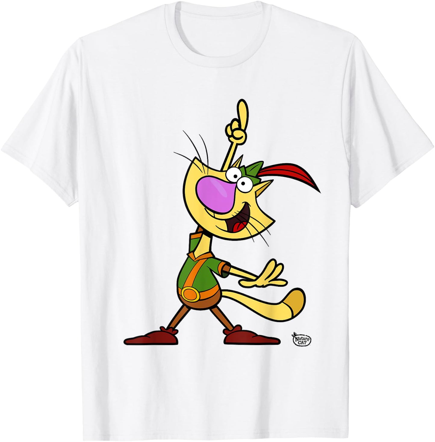 Nature Cat Character Women Girls Kids T-Shirt - T-Shirt | White