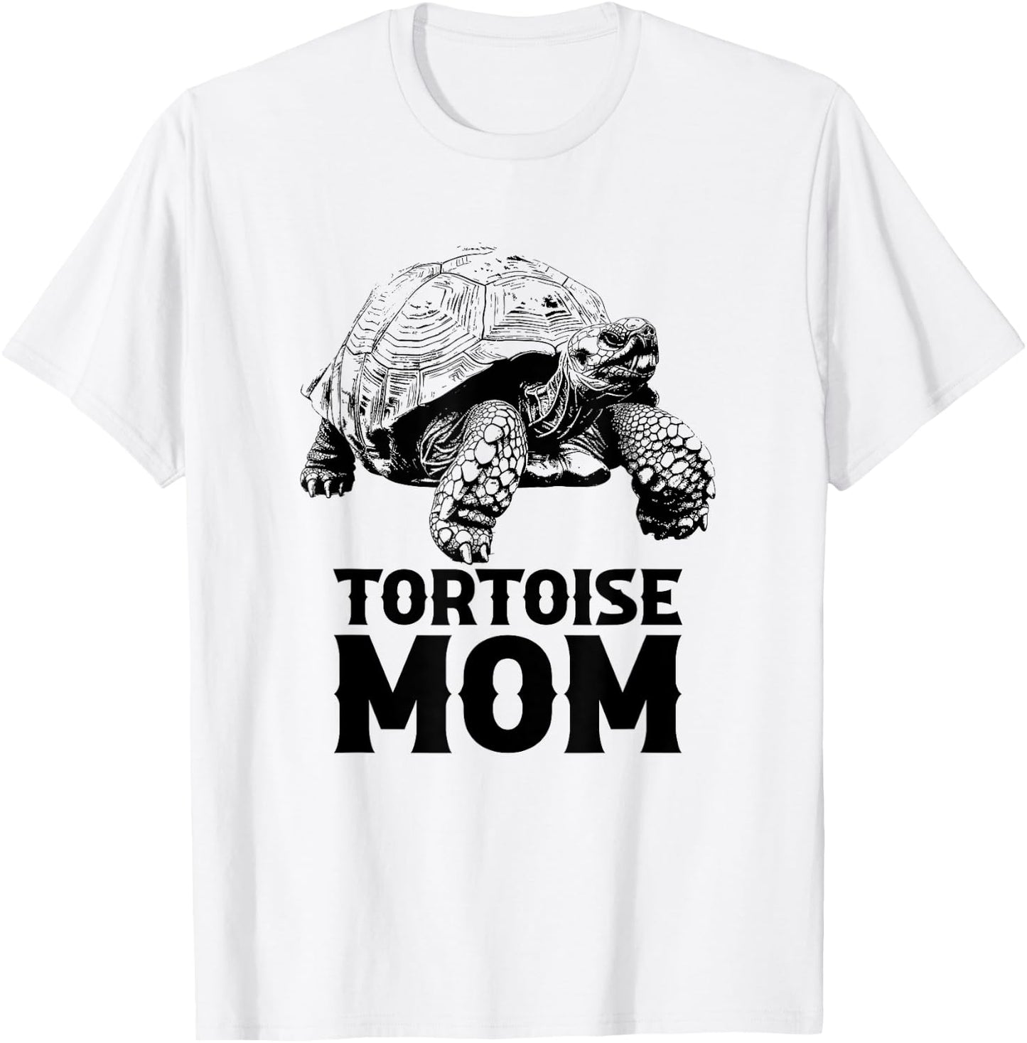 African Sulcata Tortoise mom T-Shirt - T-Shirt | White