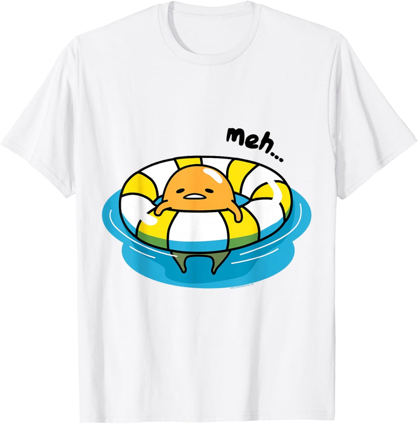 Gudetama Pool Float Shirt T-Shirt - T-Shirt | White