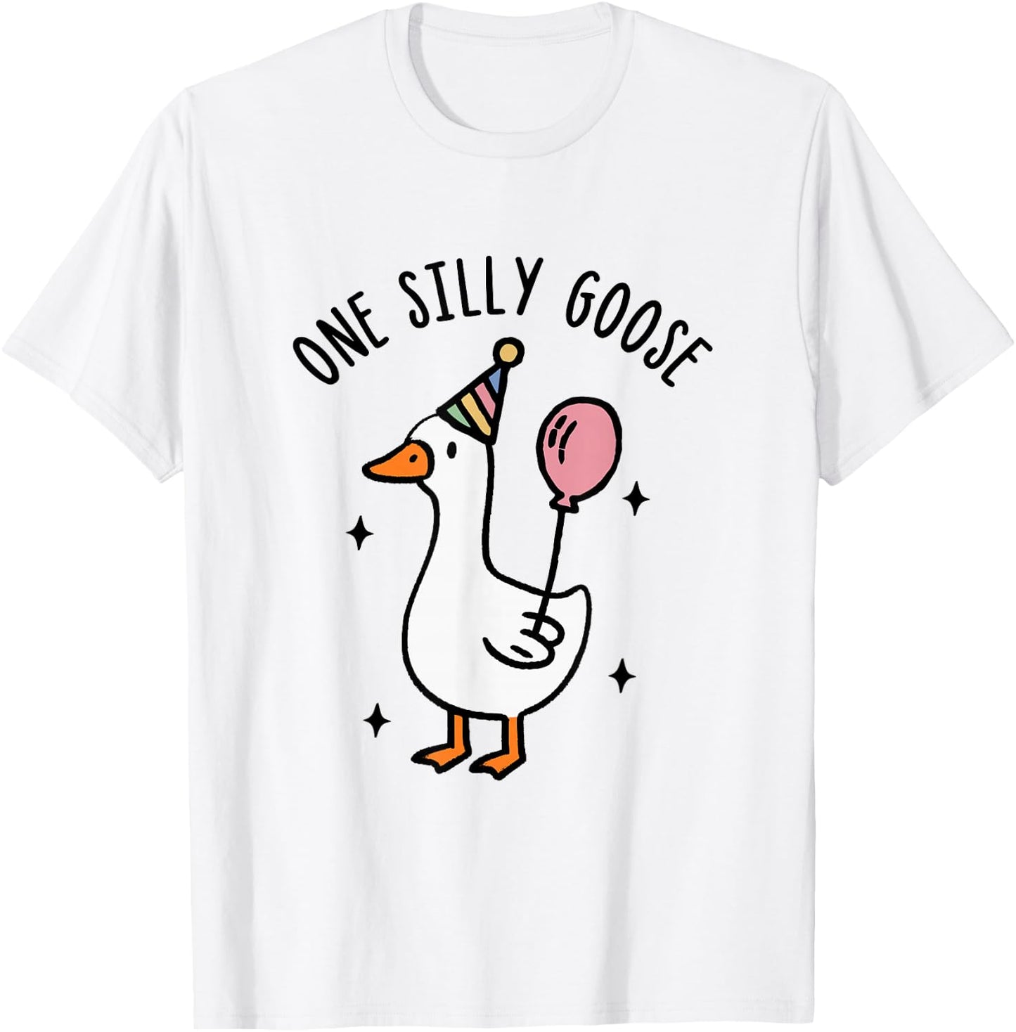 One Silly Goose Funny 1st First Birthday T-Shirt - T-Shirt | White
