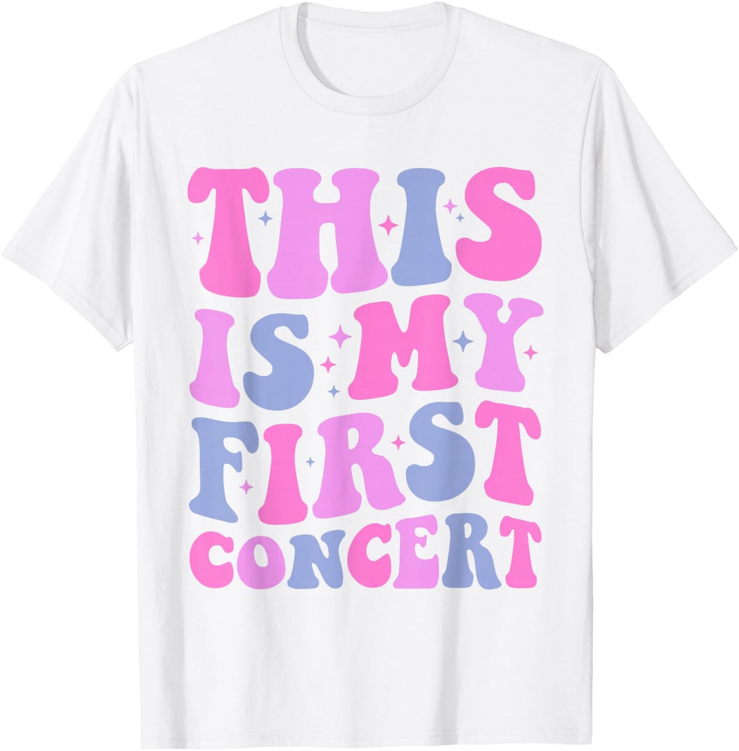 This Is My First Concert Music Event Retro Groovy Girls T-Shirt - T-Shirt | White