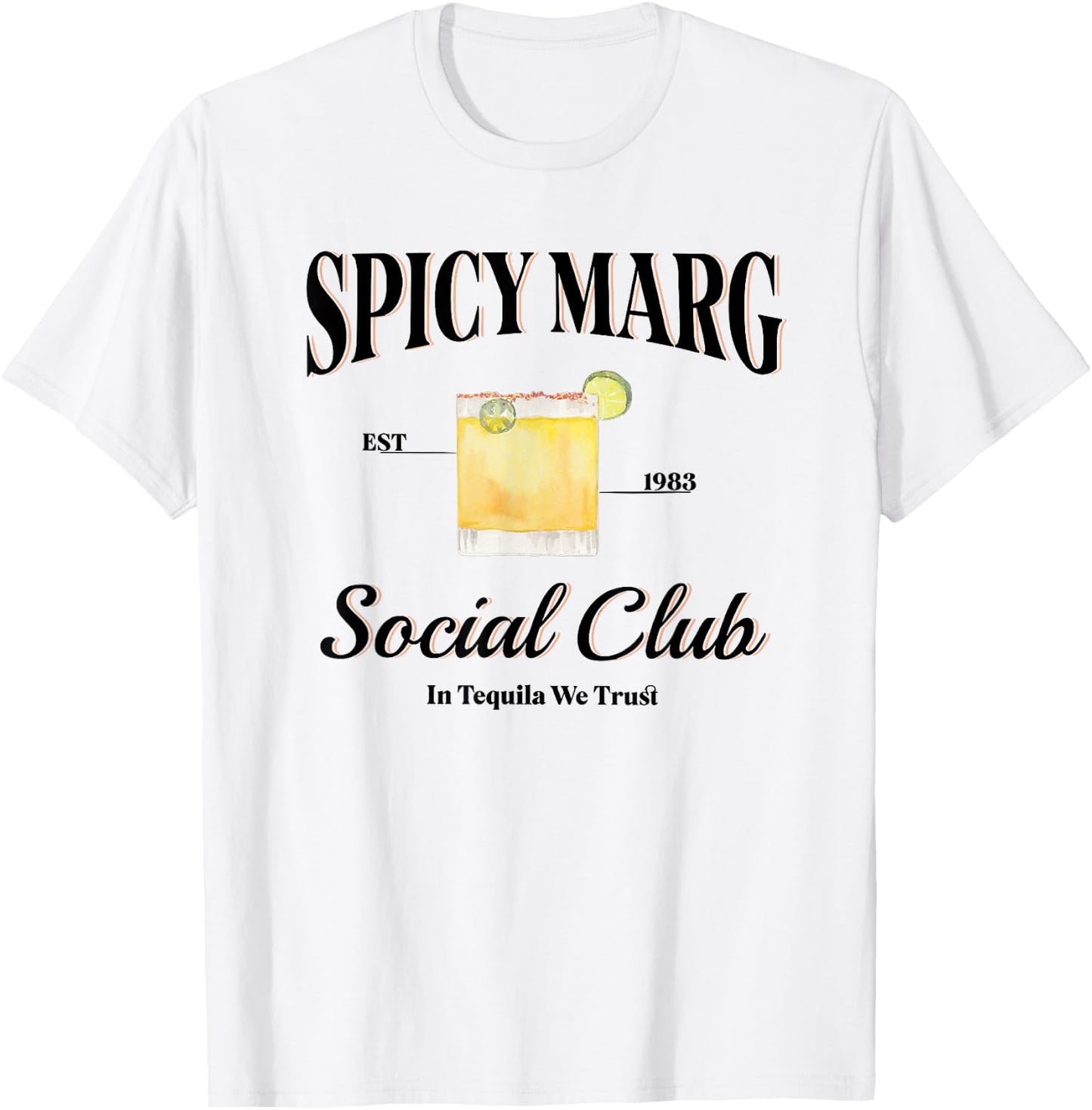 Spicy Marg Social Club T-Shirt - T-Shirt | White