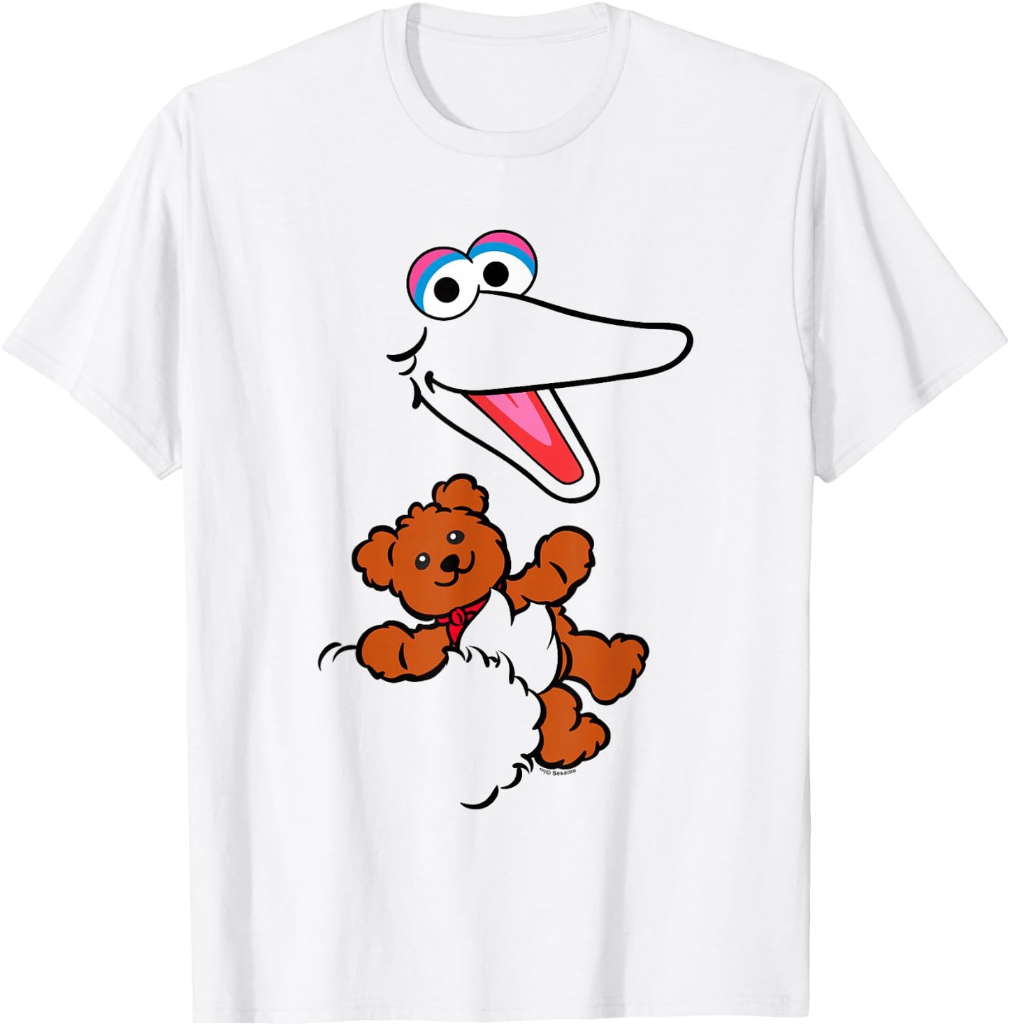 Sesame Street Big Bird Radar Face Halloween Costume T-Shirt - T-Shirt | White