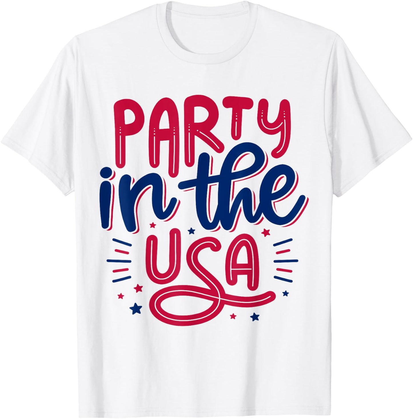 Party In The USA Vintage Independence Day 4th Of July 2024 T-Shirt - T-Shirt | White
