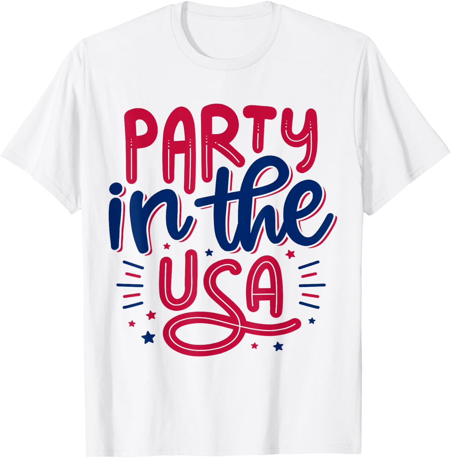 Party In The USA Vintage Independence Day 4th Of July 2024 T-Shirt - T-Shirt | White