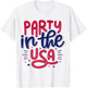 Party In The USA Vintage Independence Day 4th Of July 2024 T-Shirt - T-Shirt | White