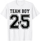 Team Boy 2025 Gender Reveal Boy Baby Shower Adoption T-Shirt - T-Shirt | White