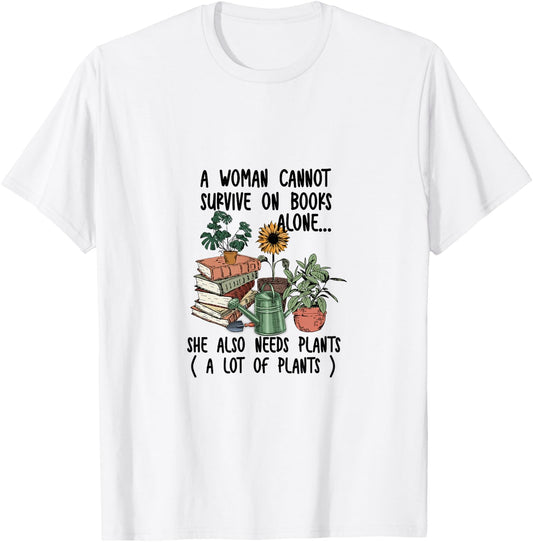 Garden, Gardening, Nature, Plants, Flowers, Books T-Shirt - T-Shirt | White