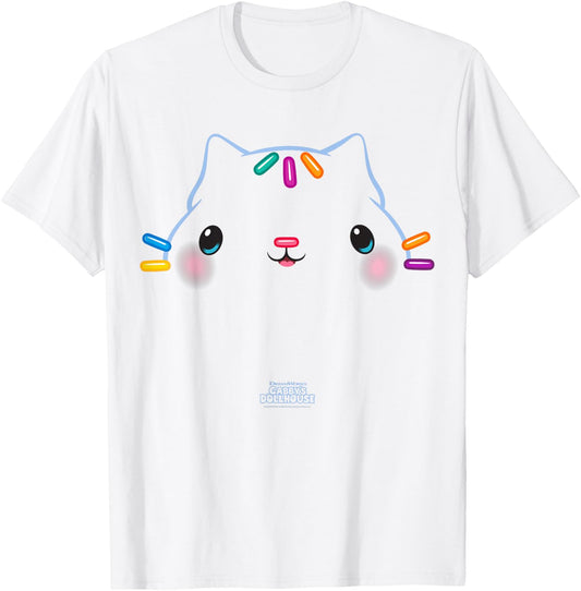 DreamWorks Gabby's Dollhouse Cakey Cat Big Face Halloween T-Shirt - T-Shirt | White