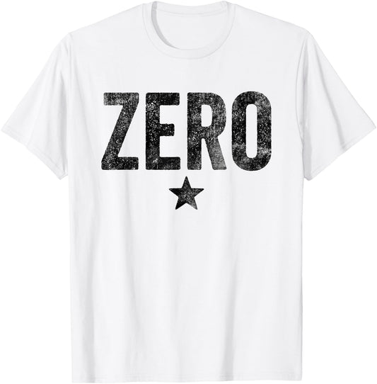 Vintage Grunge Alternative Zero Star 90s Rock Music T-Shirt - T-Shirt | White