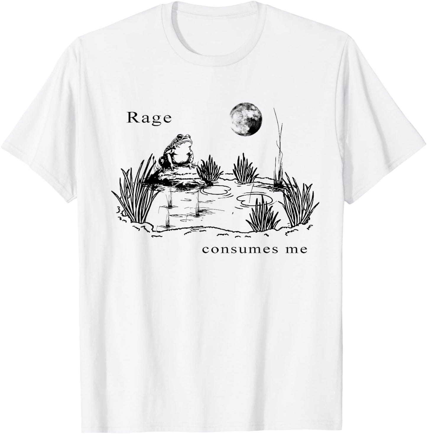 rage consumes me frog funny Vintage Frog nature T-Shirt - T-Shirt | White