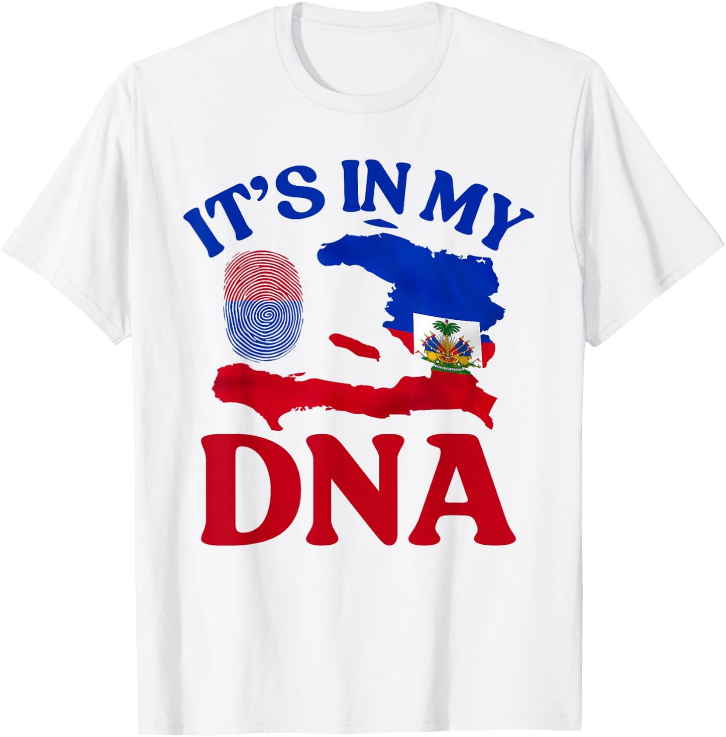 It's in my DNA Happy Haitian Flag Day Haiti Flag Heart T-Shirt - T-Shirt | White