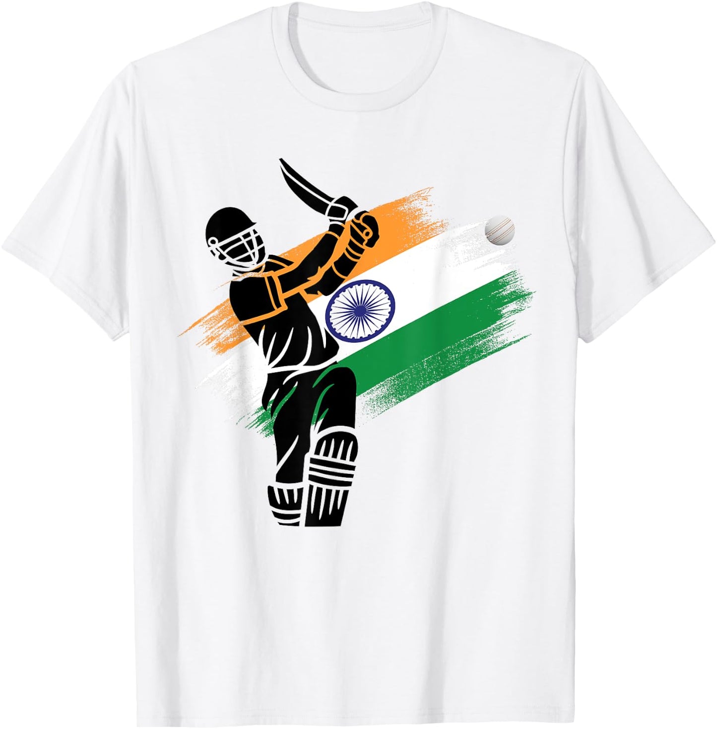 India Cricket 2024 Jersey Indian Cricket Squad Flag of India T-Shirt - T-Shirt | White