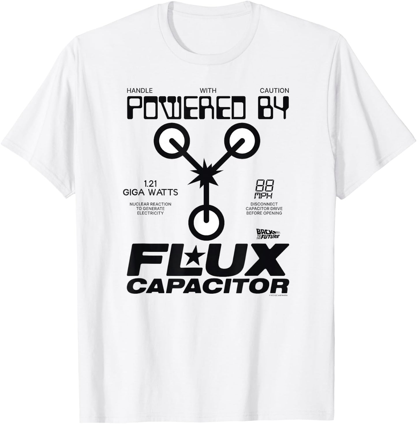 Back to The Future Powered by Flux T-Shirt - T-Shirt | White