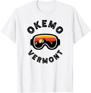 Okemo Skiing Ski Snowboarding In Vermont, New England T-Shirt - T-Shirt | White