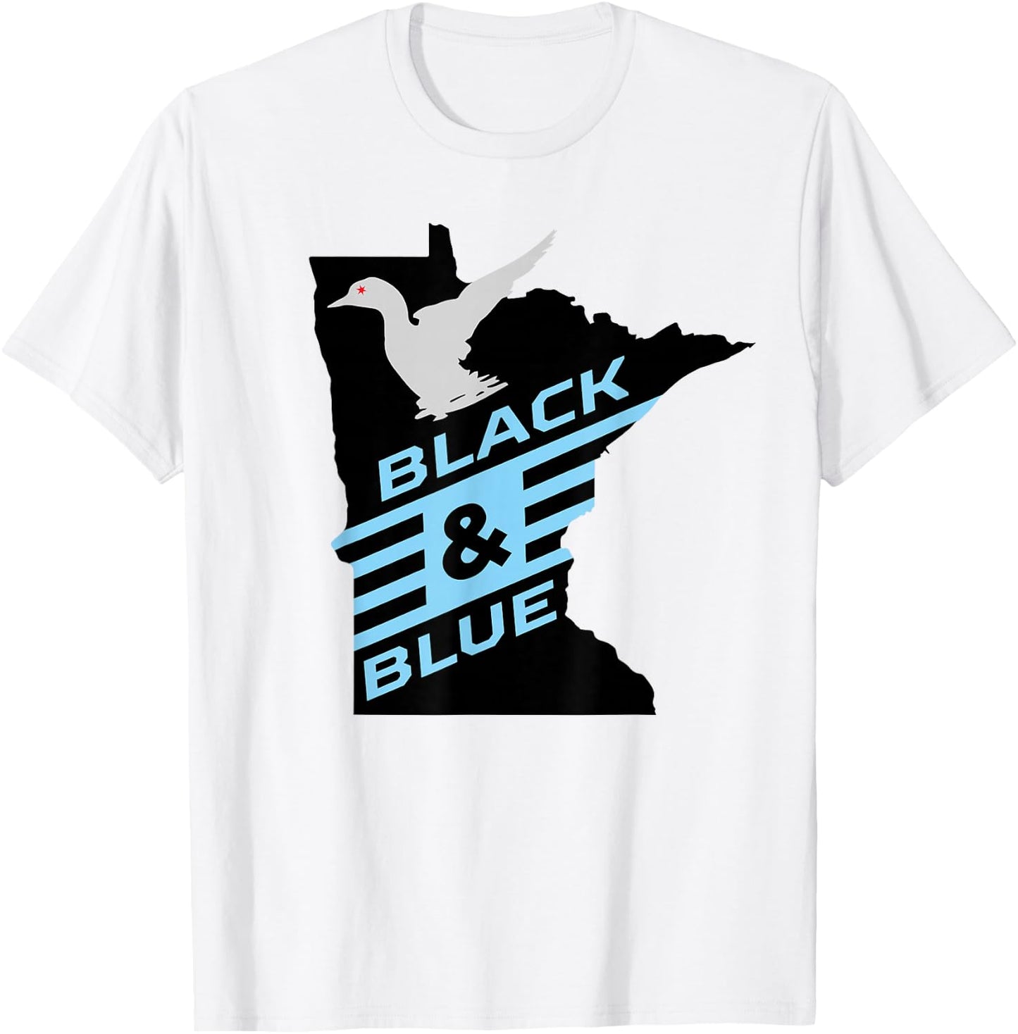 Minnesota Soccer Loon Black & Blue T-Shirt - T-Shirt | White