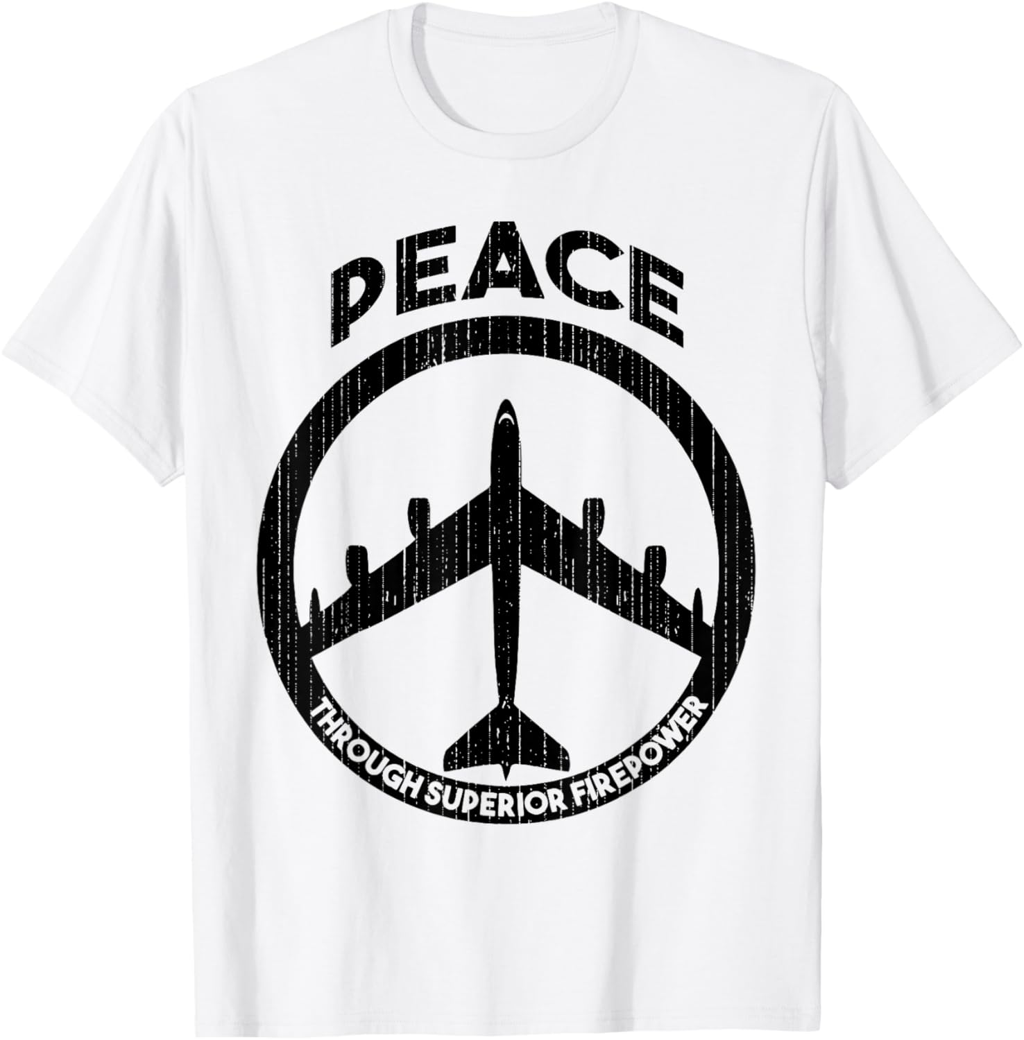 Peace Through Superior Firepower T-Shirt - T-Shirt | White