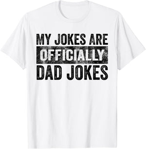 My Jokes Are Officially Dad Jokes Funny Vintage T-Shirt - T-Shirt | White
