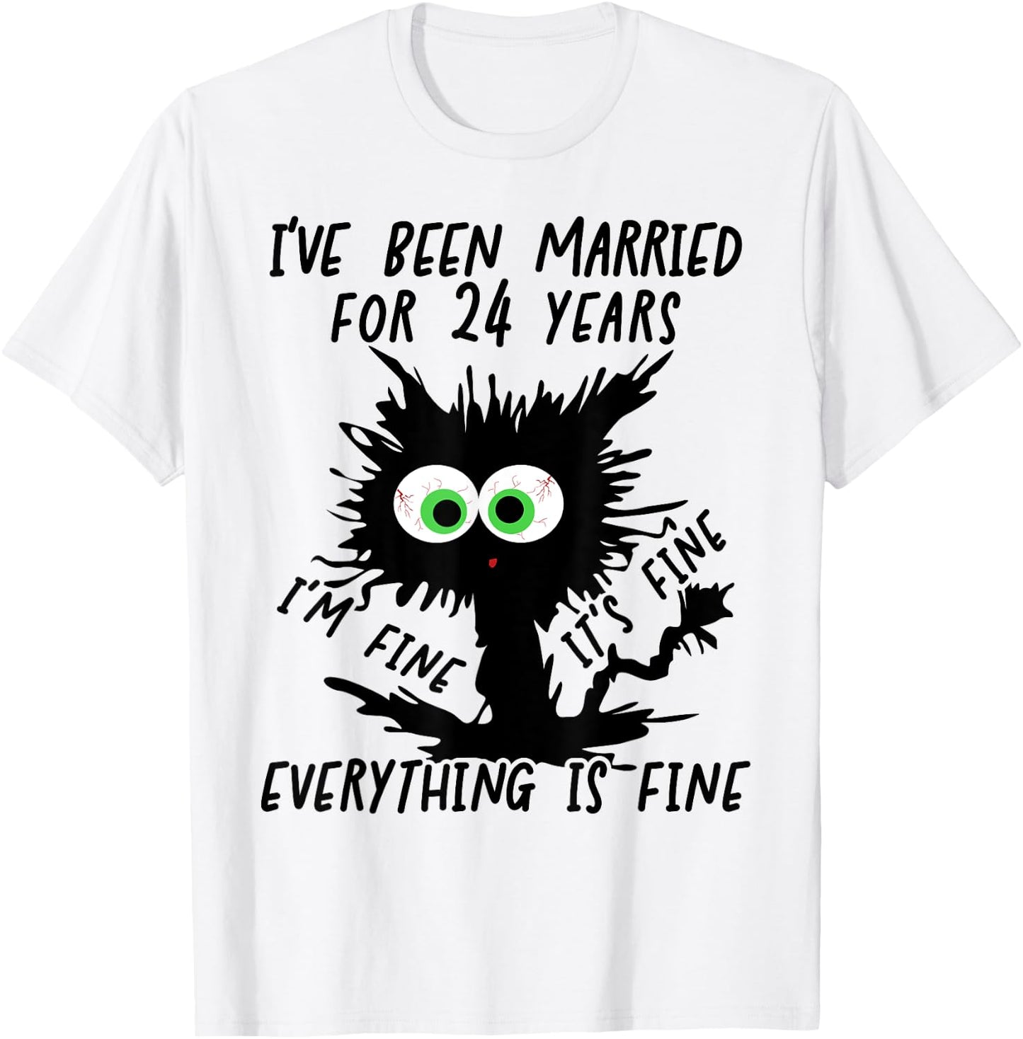 Opal Wedding I've Been Married For 24 Years T-Shirt - T-Shirt | White