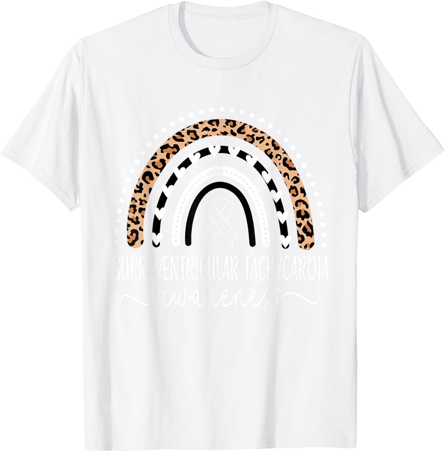 supraventricular tachycardia SVT Awareness Wear Red Rainbow T-Shirt - T-Shirt | White