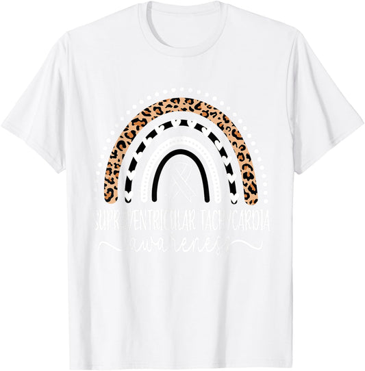 supraventricular tachycardia SVT Awareness Wear Red Rainbow T-Shirt - T-Shirt | White