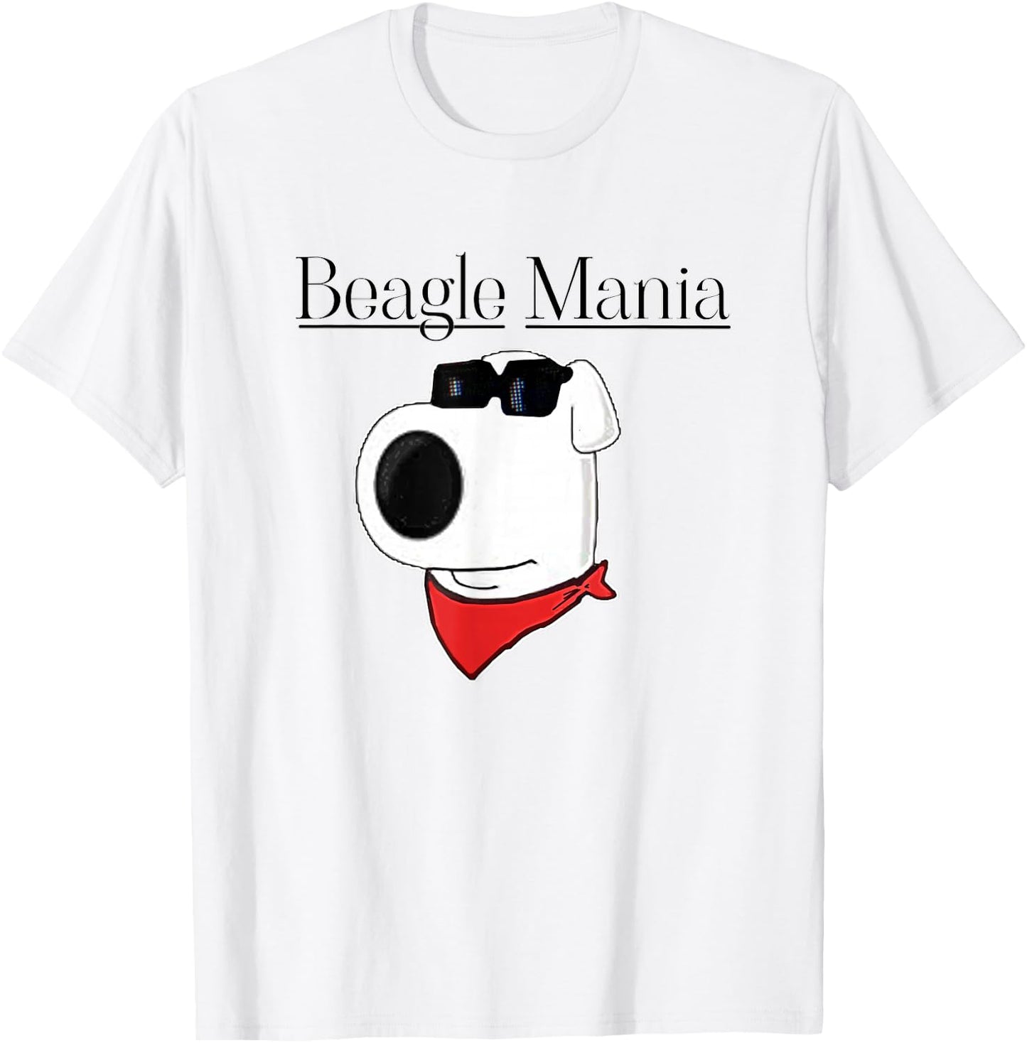 Beagle Mania Brewery Mascot Brian The Dog T-Shirt - T-Shirt | White