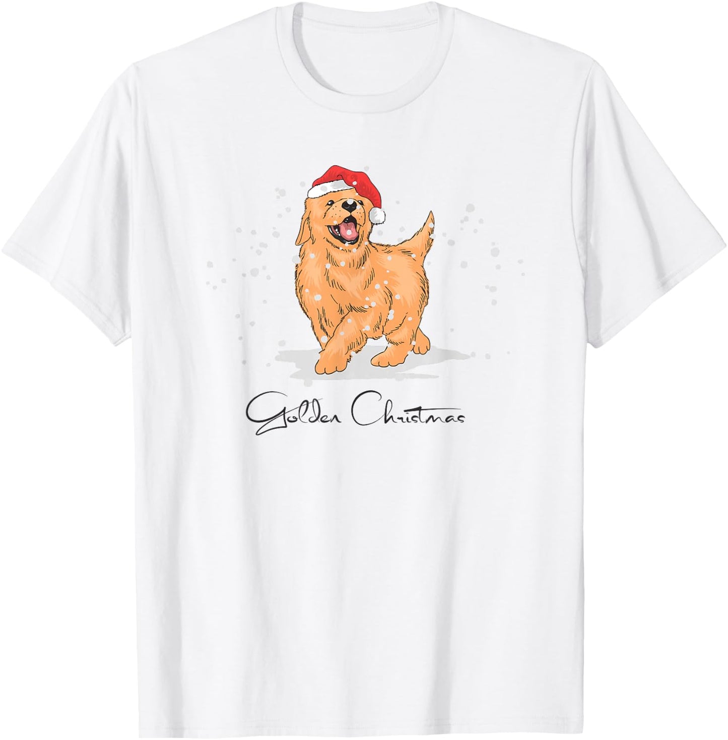 Golden Retriever Christmas Shirt - Cute Retriever T-Shirt - T-Shirt | White