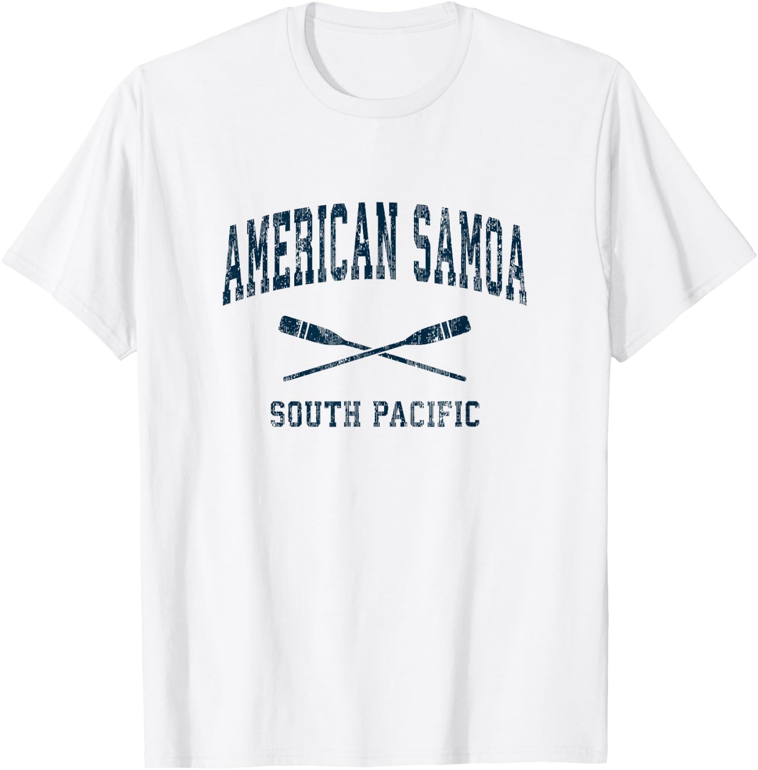 American Samoa Vintage Nautical Paddles Sports Oars T-Shirt - T-Shirt | White
