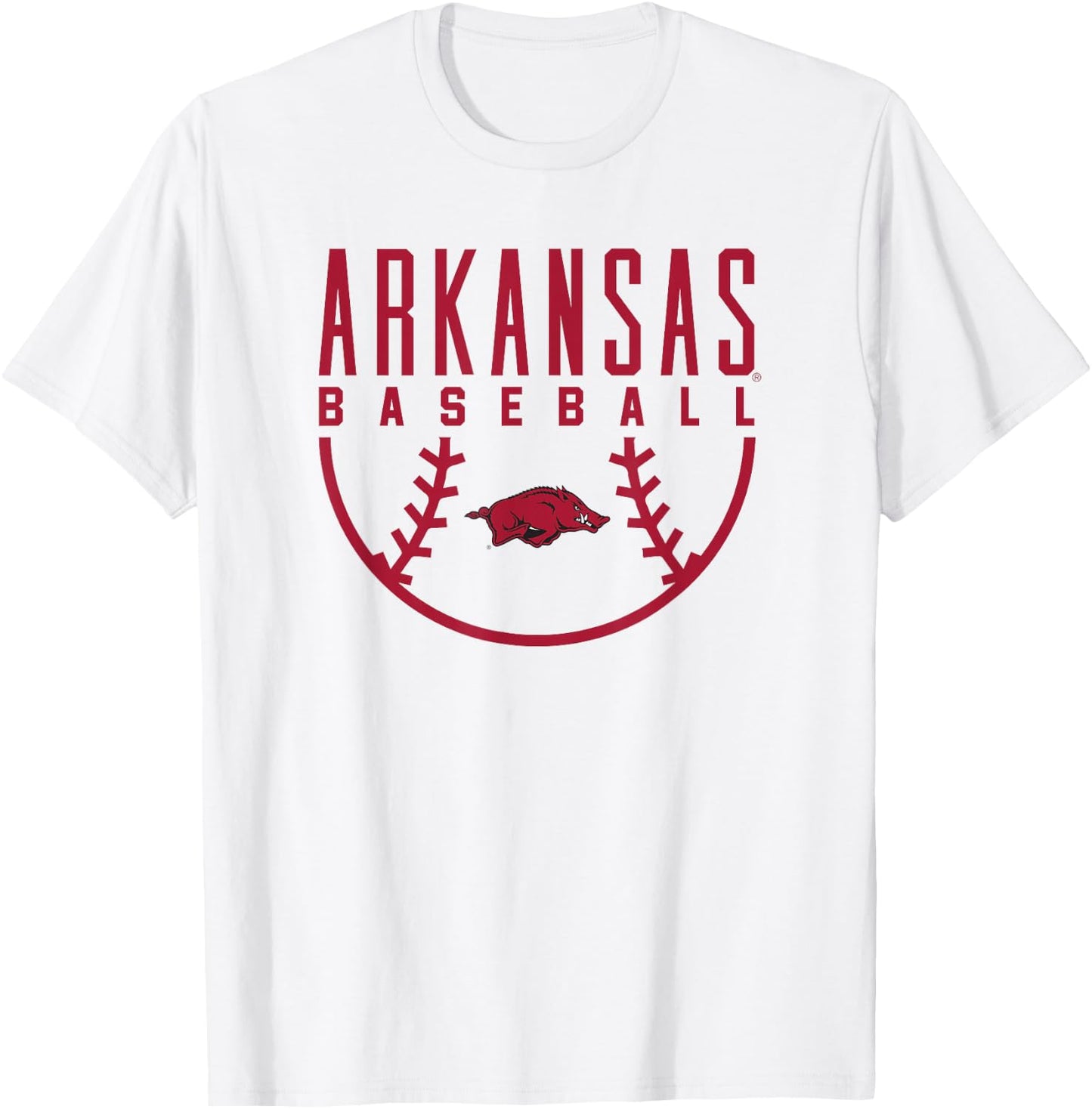 University of Arkansas Razorbacks Baseball T-Shirt - T-Shirt | White