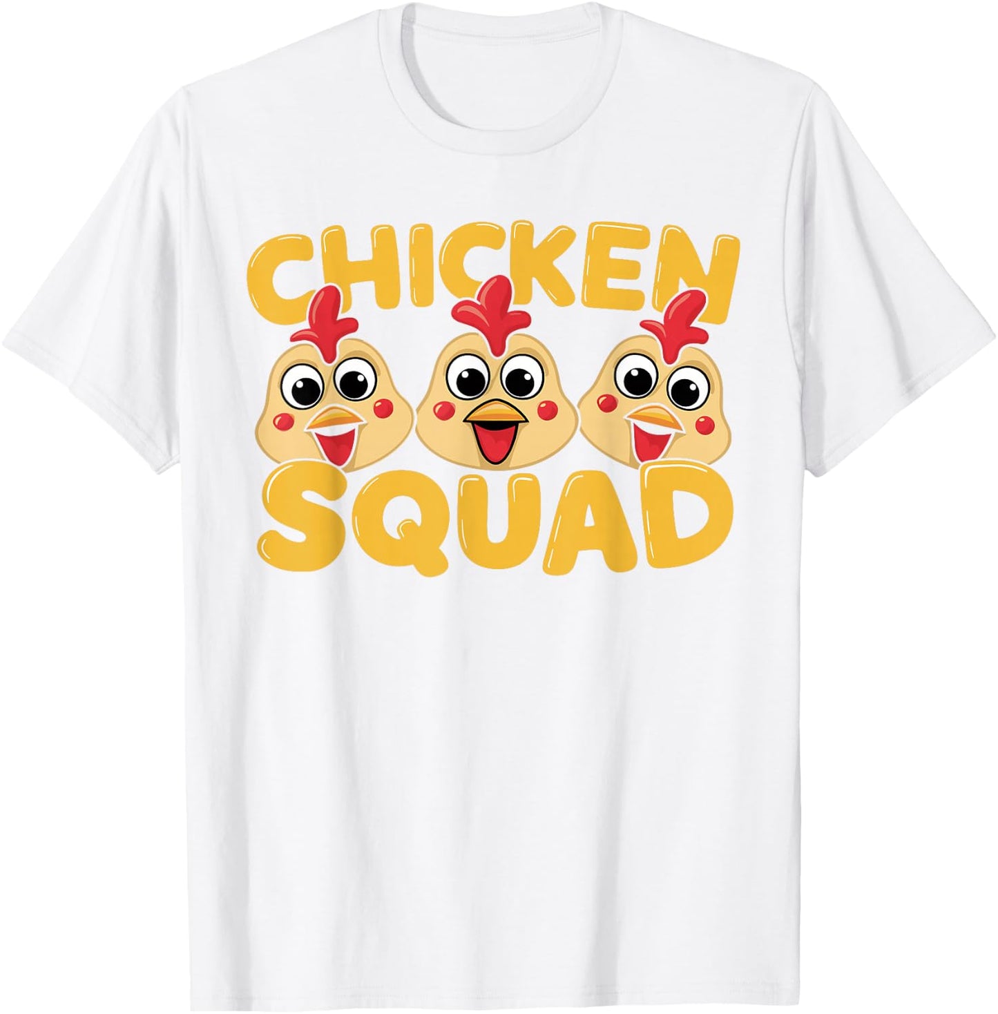 Kids Chicken Shirts for Chicken Lovers Chicken Squad | Kids Chicken T-Shirt - T-Shirt | White