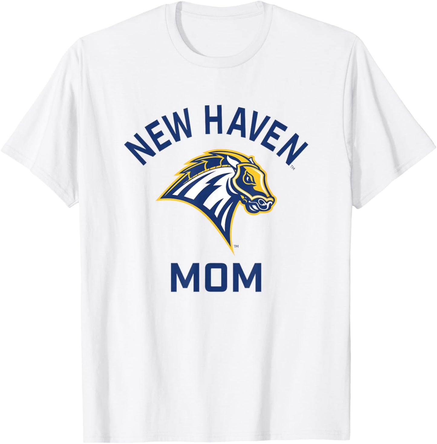 University of New Haven UNH Chargers Arched Mom T-Shirt - T-Shirt | White