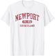 Vintage Newport Rhode Island Established 1639 Retro Souvenir T-Shirt - T-Shirt | White