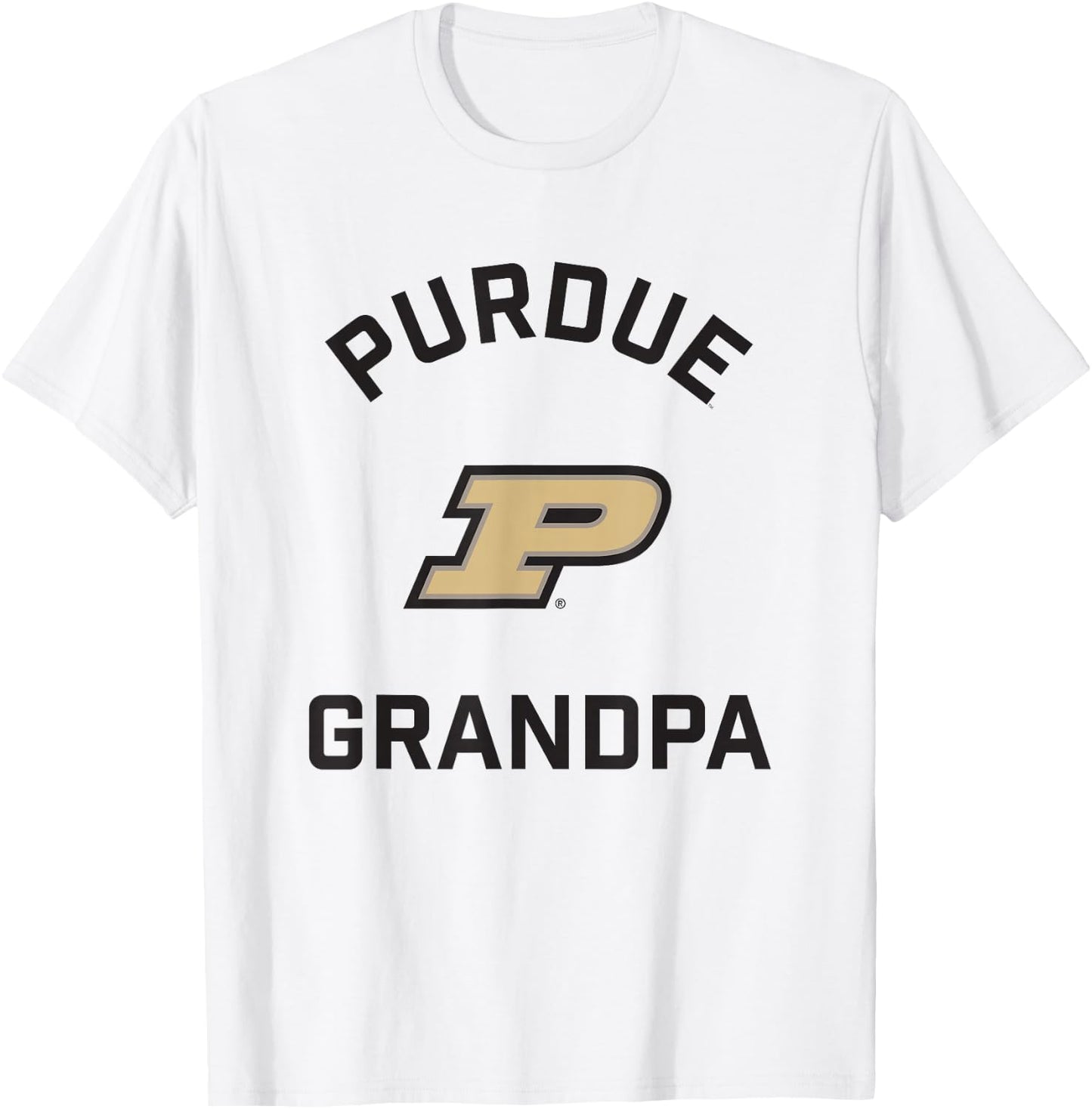 Purdue University Boilermakers Arched Grandpa T-Shirt - T-Shirt | White