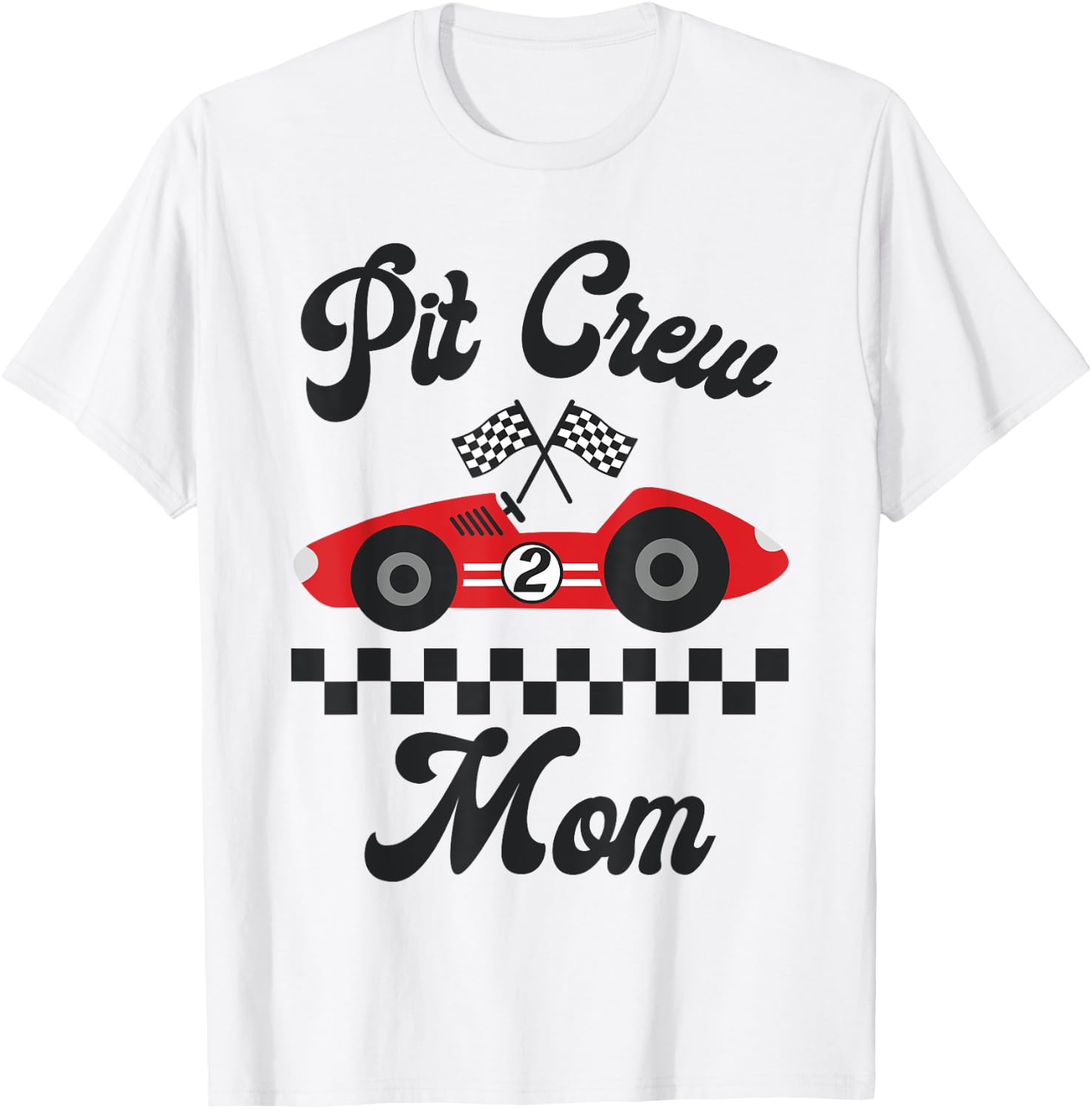 Two Fast Birthday Racing Car Mom Of The Birthday Boy Party T-Shirt - T-Shirt | White