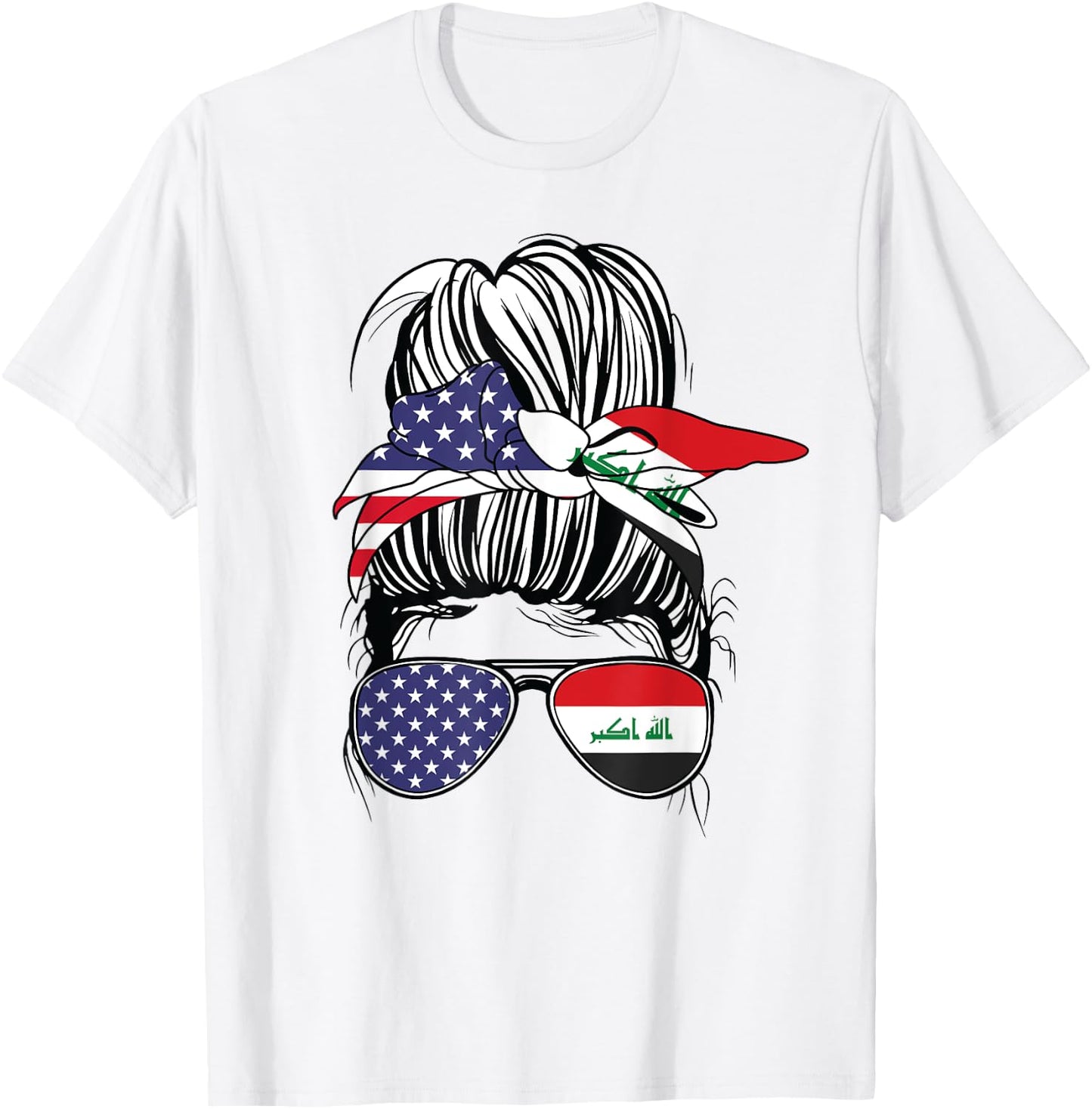 Iraqi American Heritage Iraqi Women USA Girl Iraq T-Shirt - T-Shirt | White