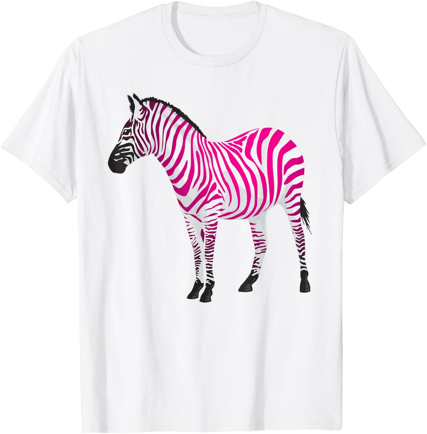 Beautiful Zebra Pink Sassy Art T-Shirt - T-Shirt | White