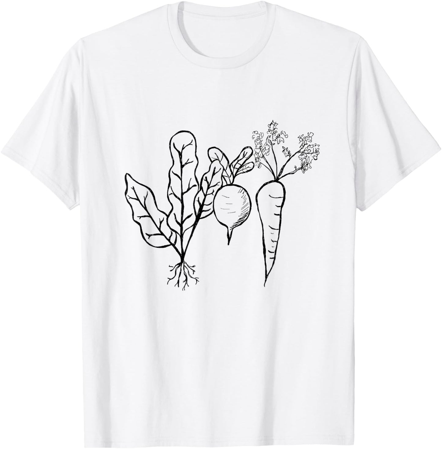 Kale, Beet and Carrot Vegetable Gardening Shirt T-Shirt - T-Shirt | White